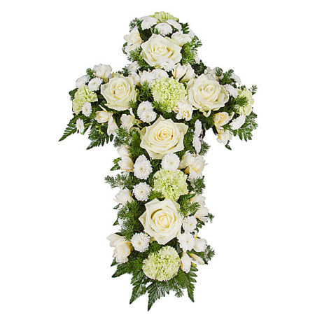 cross classic funeral flowers